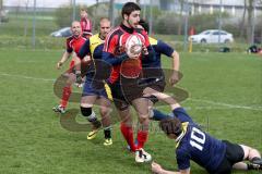 Rugby - Ingolstadt Baboons - Bamberg - Oliver Barth rot Baboon Ingolstadt am Ball - Foto: Jürgen Meyer