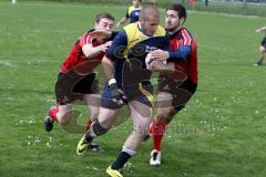 Rugby - Ingolstadt Baboons - Bamberg - Oliver Barth rechts rot Baboons Ingolstadt - Foto: Jürgen Meyer