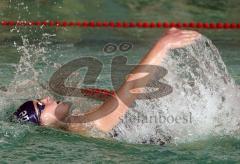 Schwimmen Bayerische Meisterschaft 2008 - Raphaela Piehler auf den letzten Metern zum Sieg über 200 M Rücken