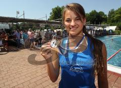 Freibad Ingolstadt - Oberbayerische Jugend Meisterschaft - Isabella Kaufmann SC Delphin Siegerin 200 m Freistil