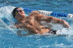 Schwimmen - SC Delphin Ingolstadt - Training - Freibad Ingolstadt - 50 Meter Becken - Paul Huch (Jahrgang 1996)  - Rückenschwimmen