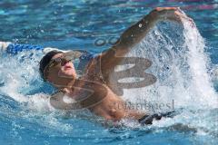 Schwimmen - SC Delphin Ingolstadt - Training - Freibad Ingolstadt - 50 Meter Becken - Paul Huch (Jahrgang 1996)  - Rückenschwimmen