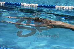 Schwimmen - SC Delphin Ingolstadt - Training - Freibad Ingolstadt - 50 Meter Becken - Paul Huch (Jahrgang 1996)  - Rückenschwimmen - Start