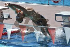 Schwimmen - SC Delphin Ingolstadt - Training - Freibad Ingolstadt - 50 Meter Becken - Paul Huch (Jahrgang 1996)  - Rückenschwimmen - Start