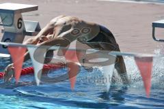 Schwimmen - SC Delphin Ingolstadt - Training - Freibad Ingolstadt - 50 Meter Becken - Paul Huch (Jahrgang 1996)  - Rückenschwimmen - Start