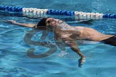 Schwimmen - SC Delphin Ingolstadt - Training - Freibad Ingolstadt - 50 Meter Becken - Paul Huch (Jahrgang 1996)  - Rückenschwimmen