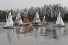 Segelregatta des ESV Ingolstadt - Donau Staustufe Ingolstadt - Start