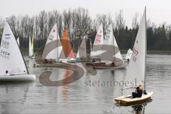 Segelregatta des ESV Ingolstadt - Donau Staustufe Ingolstadt - Start