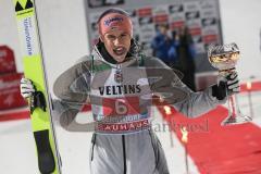 68. Vierschanzentournee 2019/2020 - Oberstdorf Auftaktspringen - Zweiter Platz Karl Geiger GER Jubel Finale
