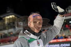 68. Vierschanzentournee 2019/2020 - Oberstdorf Auftaktspringen - Zweiter Platz Karl Geiger GER Jubel Finale