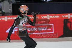 68. Vierschanzentournee 2019/2020 - Oberstdorf Auftaktspringen - Zweiter Platz Karl Geiger GER Jubel Finale