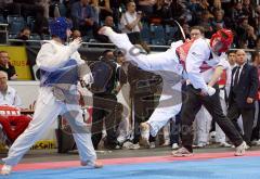 Saturn Arena - Deutsche Meisterschaft Taekwondo 2010 - rot Sven Kaminski und blau Stefan Wespel