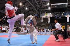 Saturn Arena - Deutsche Meisterschaft Taekwondo 2010 - rot Sven Kaminski und blau Stefan Wespel