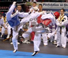 Taekwondo DM 2011 - Saturna Arena - blau Thomas Gebel (2.Platz), rot Patrick Rubenbauer