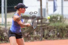 Tennis Ingolstadt Jugend Stadtmeisterschaft; Luisa Jung (blaues Shirt) gewinnt gegen Lucia Milocco Andres (schwarzes Shirt), beide STC Rot-Weiß Ingolstadt