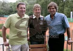 Porsche Cup 2008 - RotWeiss Präsident Regler mit Organisator und Haas Vater von Tommy Haas