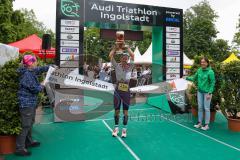 Triathlon Ingolstadt 2022 - Mitteldistanz Frauen - 1. Siegerin GOTTWALD Lena - TSV Zirndorf mit einer Zeit von 4:03:45 - Foto: Jürgen Meyer