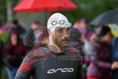 Triathlon Ingolstadt 2022 - Olympische Distanz  - Sebastian Mahr vor dem Start - Foto: Jürgen Meyer