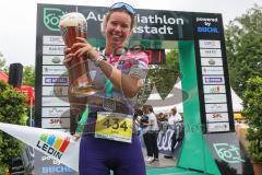 Triathlon Ingolstadt 2022 - Mitteldistanz Frauen - 1. Siegerin GOTTWALD Lena - TSV Zirndorf mit einer Zeit von 4:03:45 - Foto: Jürgen Meyer