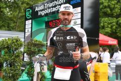 Triathlon Ingolstadt 2022 - Olympische Distanz - 6. Sieger Sebastian Mahr - Ingolstadt mit einer Zeit von 2:04:02 - Foto: Jürgen Meyer