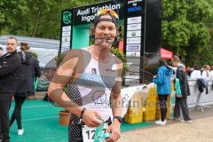 Triathlon Ingolstadt 2022 - Olympische Distanz - 9. Sieger Julian Sterner - ESV Ingolstadt Triathlon - mit einer Zeit von 2:08:00 - Foto: Jürgen Meyer