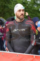 Triathlon Ingolstadt 2022 - Olympische Distanz  - Sebastian Mahr vor dem Start - Foto: Jürgen Meyer