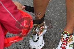 Triathlon Ingolstadt 2012 - Der Zeitmesschip am Fußgelenk