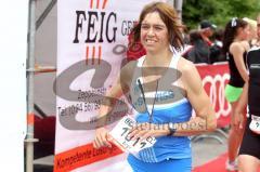 Triathlon Ingolstadt 2012 - Siegerin bei den Frauen Birgit Nixdorf im Ziel