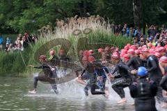 Triathlon Ingolstadt 2014 - Baggersee - Start Olympische Distanz