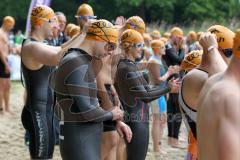 Triathlon Ingolstadt 2014 - Baggersee - Vorbereitungen, Start am Wasser