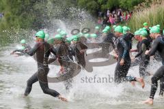 Triathlon Ingolstadt 2014 - Baggersee - Start Olympische Distanz