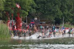 Triathlon Ingolstadt 2014 - Baggersee - Start Olympische Distanz