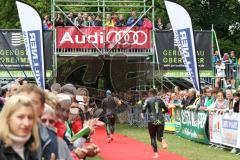 Triathlon Ingolstadt 2014 - Baggersee - Aus dem Wasser, Ansturm auf die Wechselzone, Impressionen