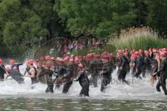 Triathlon Ingolstadt 2014 - Baggersee - Start Olympische Distanz