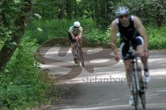 Triathlon Ingolstadt 2014 - Baggersee - Impressionen Fahrradstrecke durch den kleinen Wald
