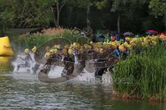 Triathlon Ingolstadt 2016 - Baggersee Ingolstadt - Start Mitteldistanz Konzentration, Schwimmen 2 KM