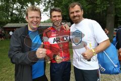 Triathlon Ingolstadt 2016 - Baggersee Ingolstadt - Bundestagsabgeordnete als Staffelteam Zeugen Seehovas, Reinhard Brandl, Stefan Müller, Florian Peter Hahn