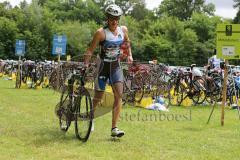 Triathlon Ingolstadt 2016 - Baggersee Ingolstadt - Olympische Distanz, Wechselzone Rad