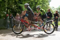 Triathlon Ingolstadt 2016 - Baggersee Ingolstadt - Blinder Teilnehmer auf dem Tandem hinten Jeffrey Norris