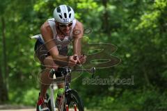 Triathlon Ingolstadt 2016 - Baggersee Ingolstadt - Olympische Distanz, Radfahren, Szene, Speed, Sebastian Mahr Ingolstadt Delphin