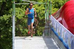 Triathlon Ingolstadt 2016 - Baggersee Ingolstadt - Laufstrecke Olympische Distanz Sieger Nicolas Daimer