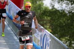 Triathlon Ingolstadt 2016 - Baggersee Ingolstadt - Laufstrecke Olympische Distanz Zweiter Per Bittner