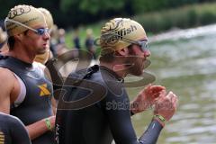 Triathlon Ingolstadt 2016 - Baggersee Ingolstadt - Szenen vor dem Start Mitteldistanz Konzentration