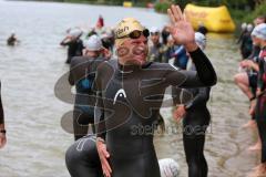 Triathlon Ingolstadt 2016 - Baggersee Ingolstadt - Per Bittner, zweiter Platz Olympische Disziplin vor dem Schwimmen