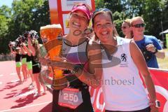 Triathlon Ingolstadt -2017  Baggersee - Sieger Mitteldistanz - Luise Keller, Laufen im Ziel