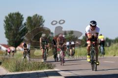 Triathlon Ingolstadt -2017  Baggersee - Mitteldistanz - Olympische Distanz - Fahrrad Rennen, gesperrte Strassen