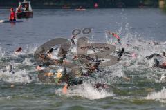 Triathlon Ingolstadt 2019 - Mitteldistanz Start Impressionen Schwimmen