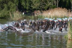 Triathlon Ingolstadt 2019 - Mitteldistanz Start Impressionen Schwimmen