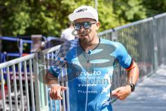 Triathlon Ingolstadt 2019 - Mitteldistanz Laufen Markus Stöhr ESV Ingolstadt auf der Brücke