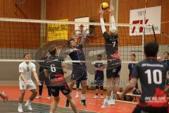 2023_11_25 - Landesliga - Saison 2023/24 - Volleyball - TV 1861 Ingolstadt - TSV Haunstetten -  - Diegeler Jean - Marcel - Ullrich Marc #7 Haunstetten - Foto: Meyer Jürgen